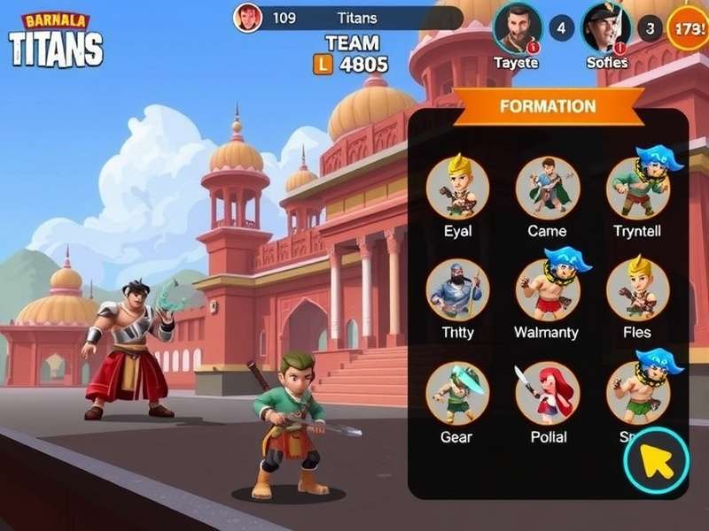 Deep customization in Barnala Titans Battle Barnala Titans Battle character customization screen showing different gear options